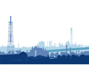 高度経済成長期・バブル経済期の向上がバンバンたっていった様子を表現