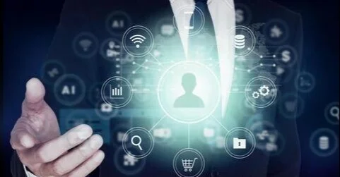 様々なスキルを可視化しているビジネスマンの画像